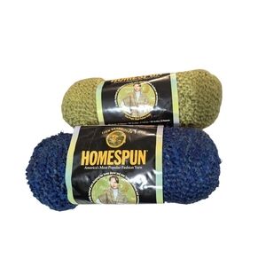 New Homespun Yarn Set - Green and Blue